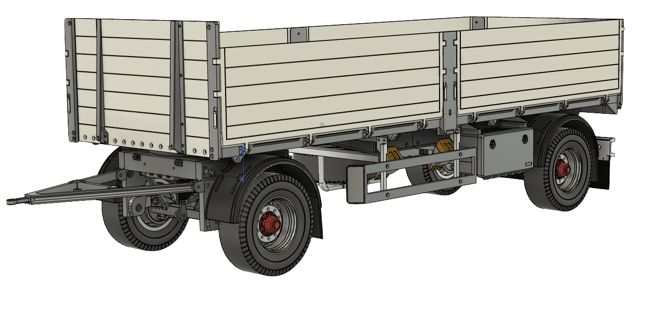 Building Material Drawbar Trailer for TAMIYA