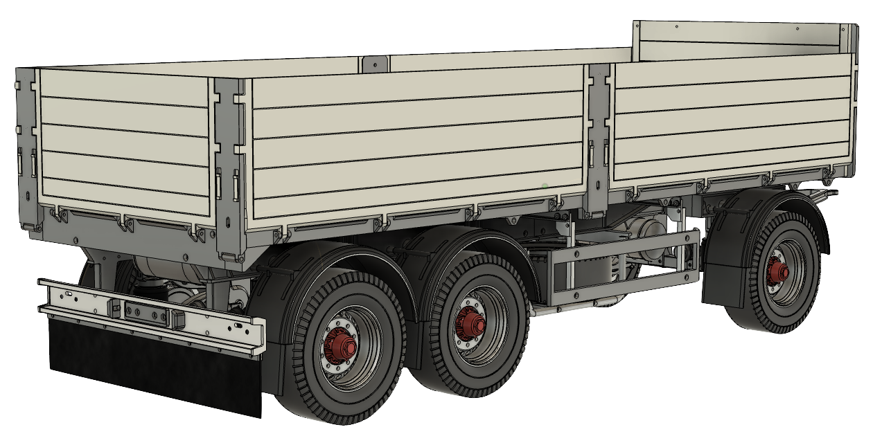 TBuilding Material Drawbar Trailer for TAMIYA